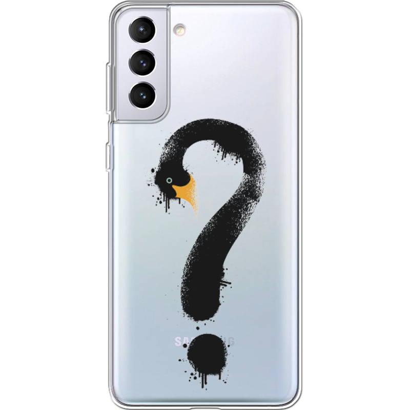Прозрачный чехол BoxFace Samsung G996 Galaxy S21 Plus Swan question