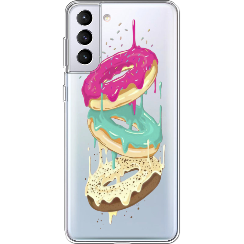 Прозрачный чехол BoxFace Samsung G996 Galaxy S21 Plus Donuts