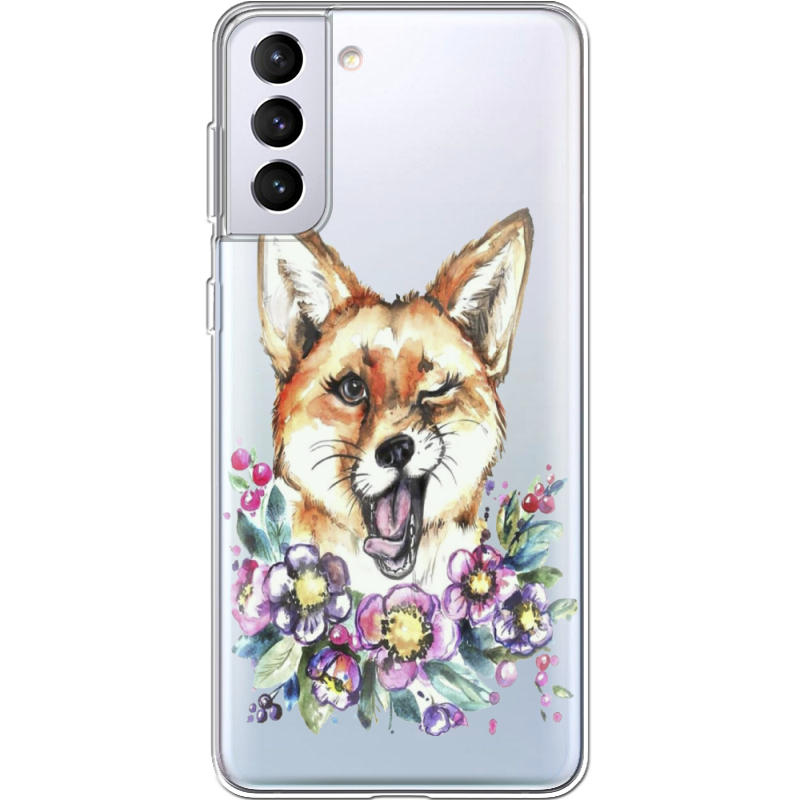 Прозрачный чехол BoxFace Samsung G996 Galaxy S21 Plus Winking Fox