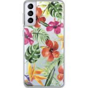 Прозрачный чехол BoxFace Samsung G996 Galaxy S21 Plus Tropical Flowers
