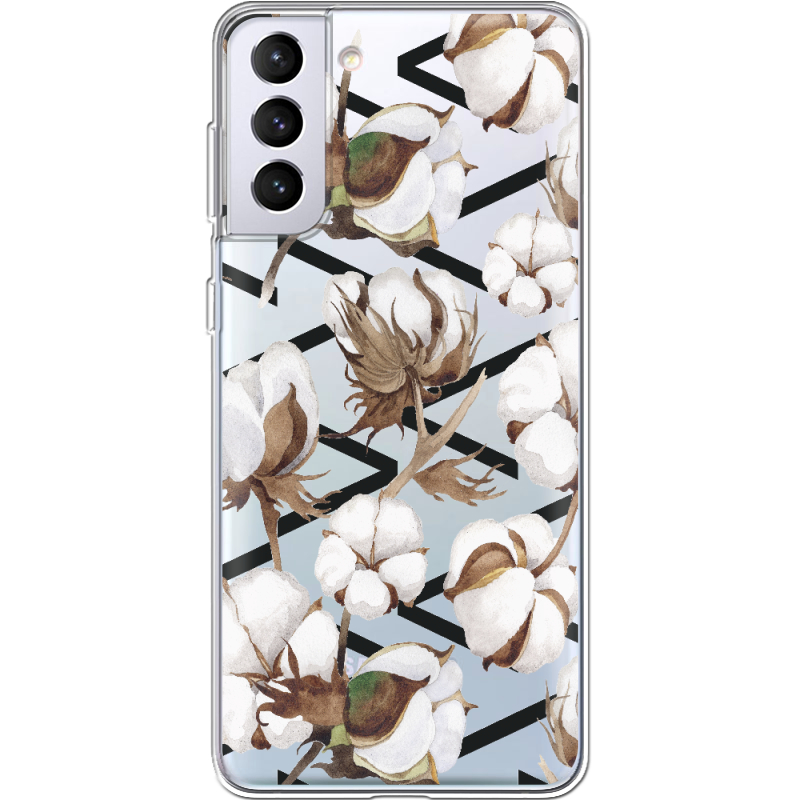 Прозрачный чехол BoxFace Samsung G996 Galaxy S21 Plus Cotton flowers