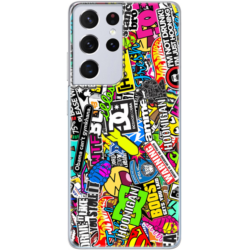 Чехол BoxFace Samsung G998 Galaxy S21 Ultra Multicolored Inscriptions