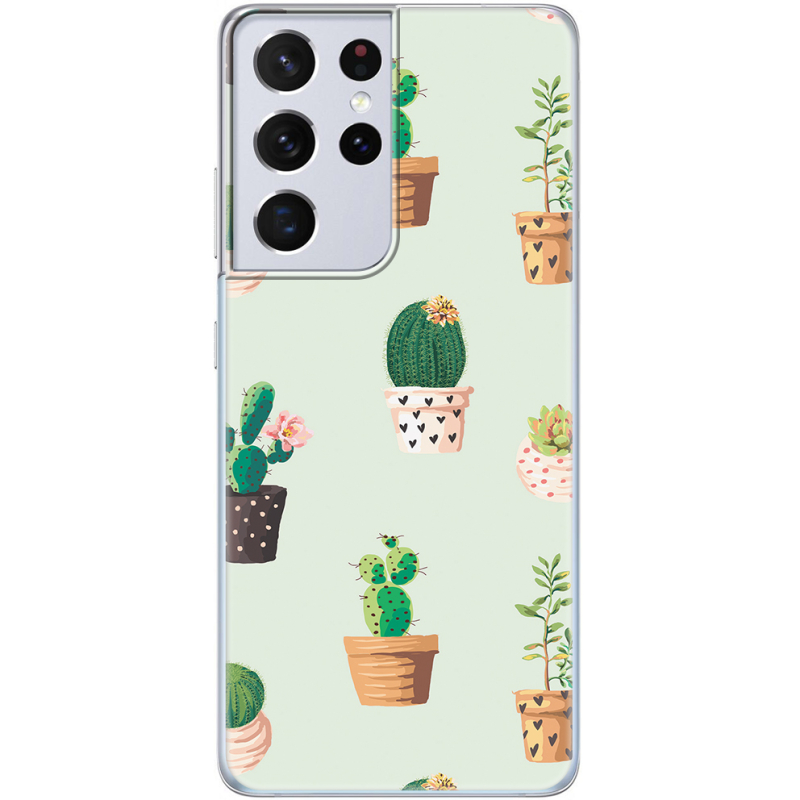 Чехол BoxFace Samsung G998 Galaxy S21 Ultra L-green Cacti