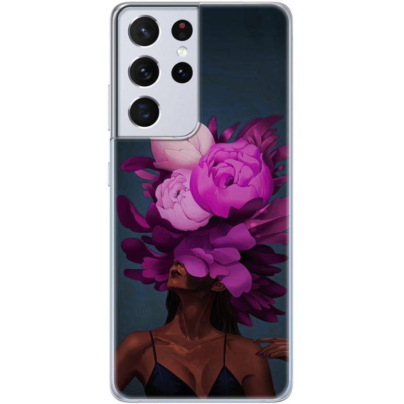 Чехол BoxFace Samsung G998 Galaxy S21 Ultra Exquisite Purple Flowers