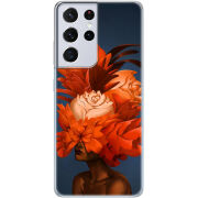 Чехол BoxFace Samsung G998 Galaxy S21 Ultra Exquisite Orange Flowers