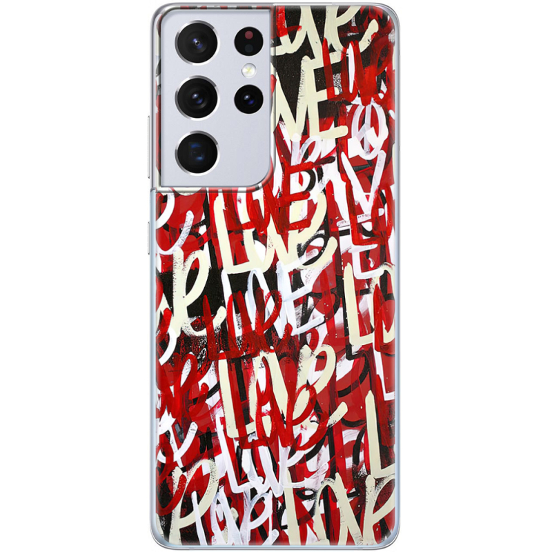 Чехол BoxFace Samsung G998 Galaxy S21 Ultra Love Graffiti