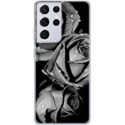 Чехол BoxFace Samsung G998 Galaxy S21 Ultra Black and White Roses