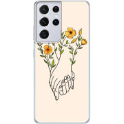 Чехол BoxFace Samsung G998 Galaxy S21 Ultra Flower Hands