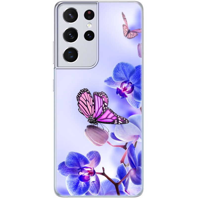 Чехол BoxFace Samsung G998 Galaxy S21 Ultra Orchids and Butterflies