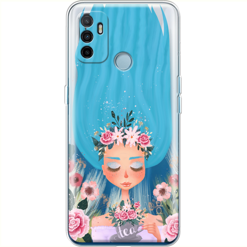 Прозрачный чехол BoxFace OPPO A53 Blue Hair