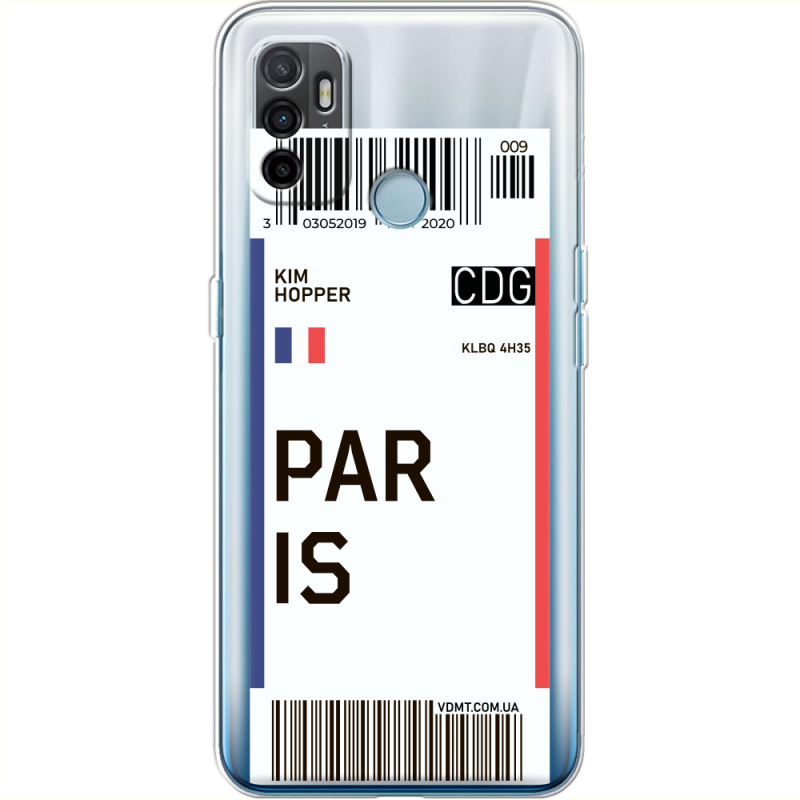 Прозрачный чехол BoxFace OPPO A53 Ticket Paris
