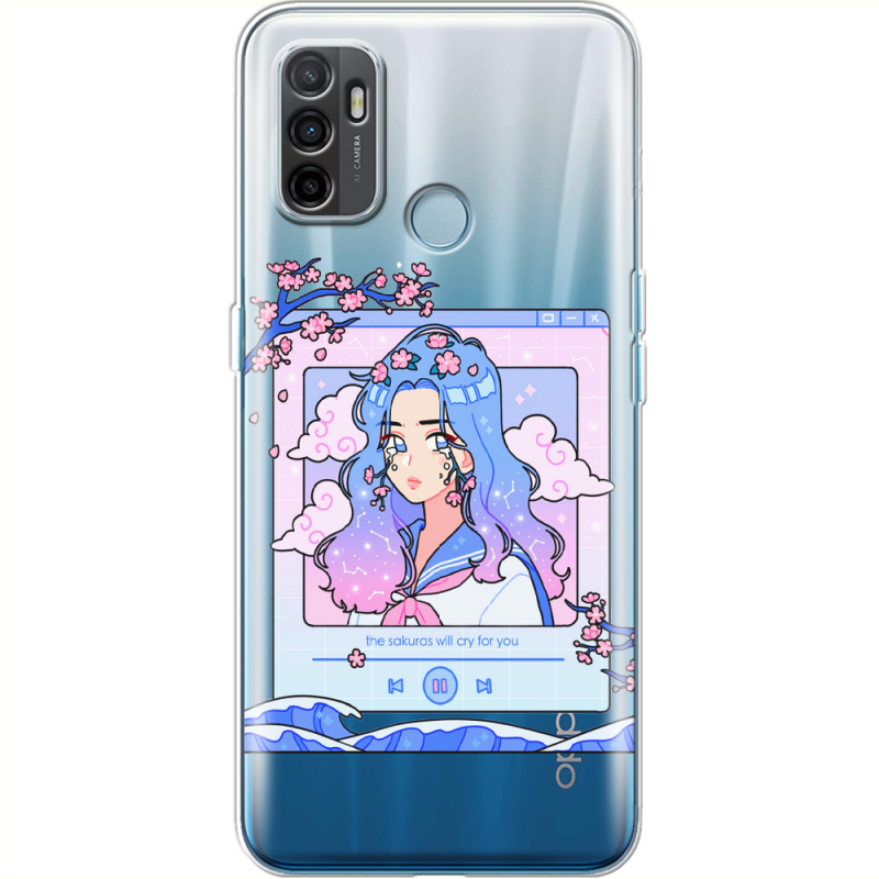 Прозрачный чехол BoxFace OPPO A53 The Sakuras Will Cry For You