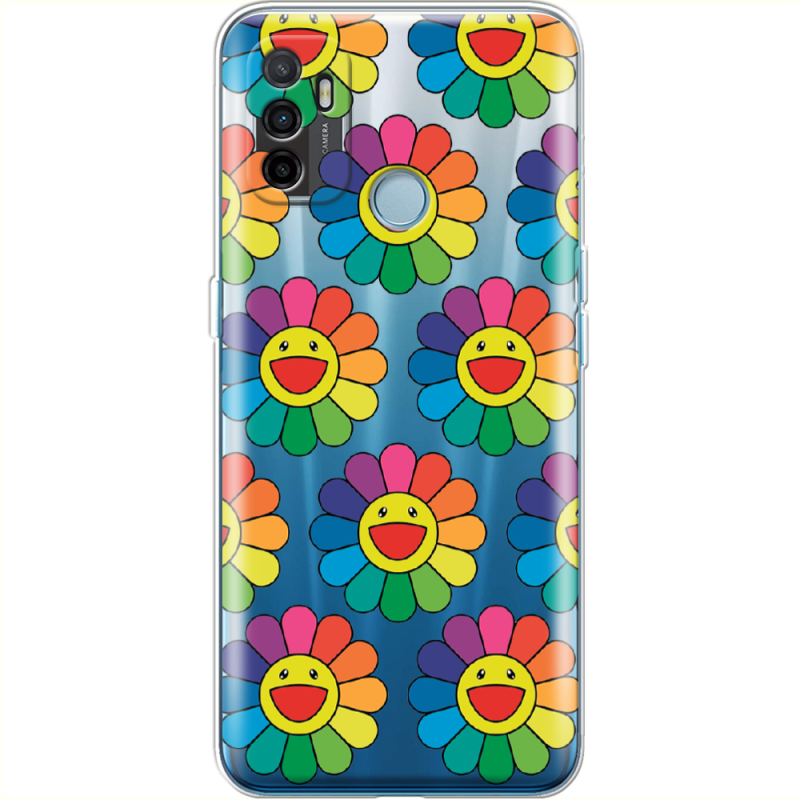 Прозрачный чехол BoxFace OPPO A53 Hippie Flowers