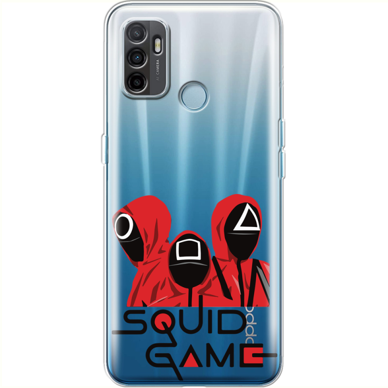 Прозрачный чехол BoxFace OPPO A53 siquid game люди в красном