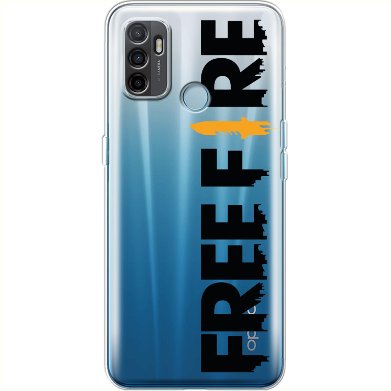 Прозрачный чехол BoxFace OPPO A53 Free Fire Black Logo