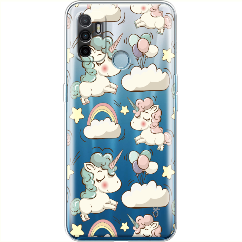 Прозрачный чехол BoxFace OPPO A53 Unicorns