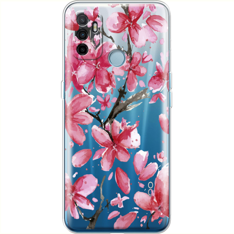 Прозрачный чехол BoxFace OPPO A53 Pink Magnolia