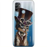 Прозрачный чехол BoxFace OPPO A53 Steampunk Cat