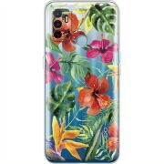 Прозрачный чехол BoxFace OPPO A53 Tropical Flowers