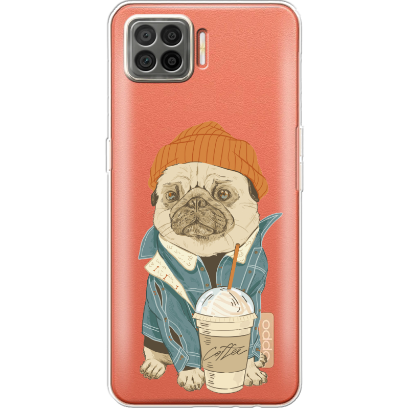 Прозрачный чехол BoxFace OPPO A73 Dog Coffeeman