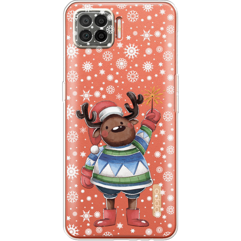 Прозрачный чехол BoxFace OPPO A73 Christmas Deer with Snow