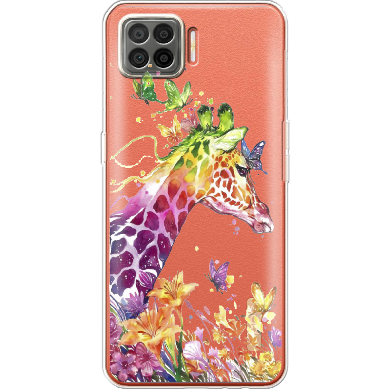 Прозрачный чехол BoxFace OPPO A73 Colorful Giraffe