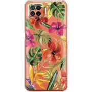 Прозрачный чехол BoxFace OPPO A73 Tropical Flowers