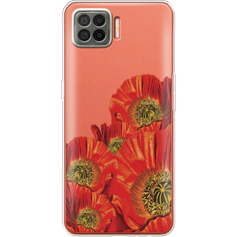 Прозрачный чехол BoxFace OPPO A73 Red Poppies