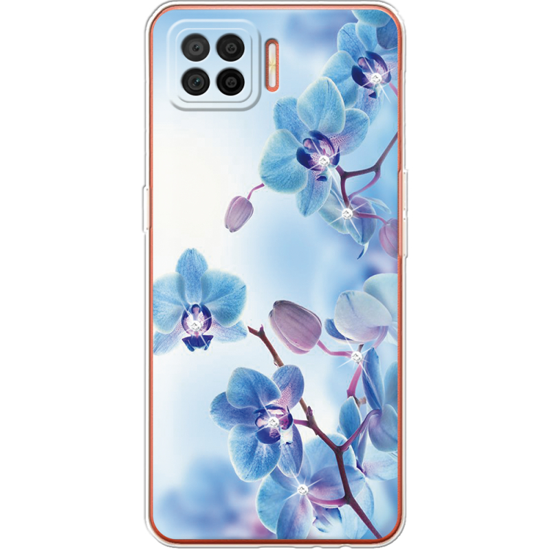 Чехол со стразами OPPO A73 Orchids