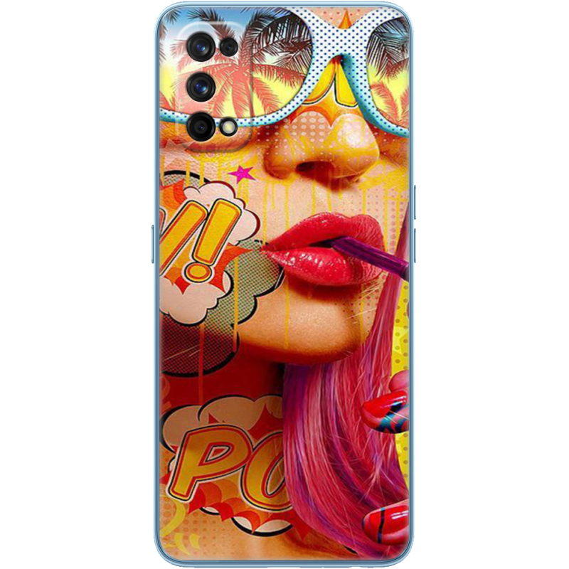 Чехол BoxFace Realme 7 Pro Yellow Girl Pop Art