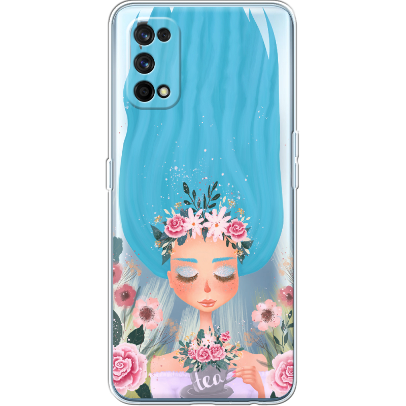 Прозрачный чехол BoxFace Realme 7 Pro Blue Hair