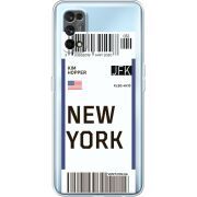 Прозрачный чехол BoxFace Realme 7 Pro Ticket New York
