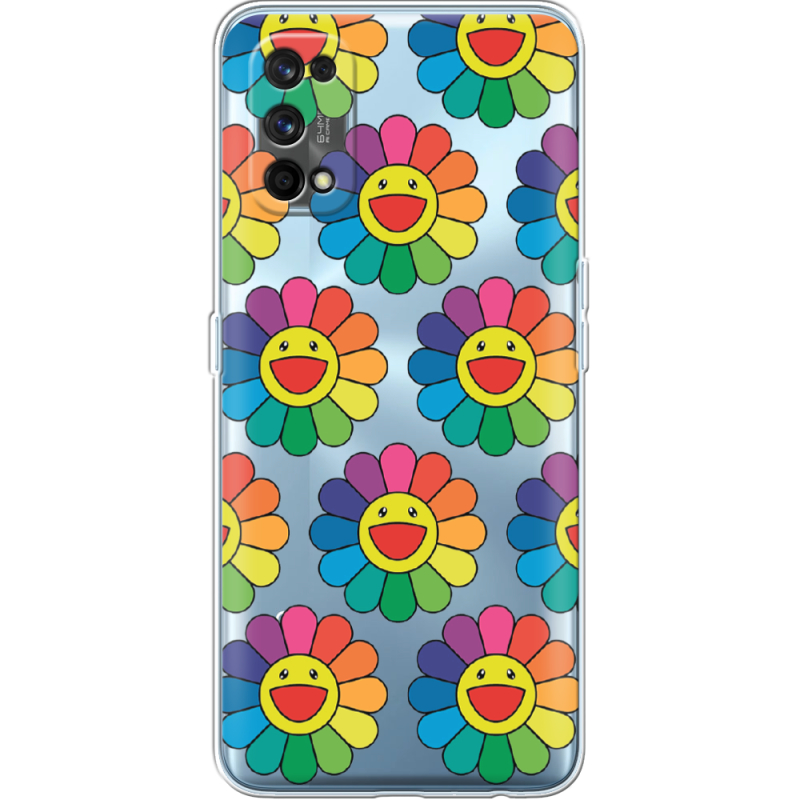 Прозрачный чехол BoxFace Realme 7 Pro Hippie Flowers