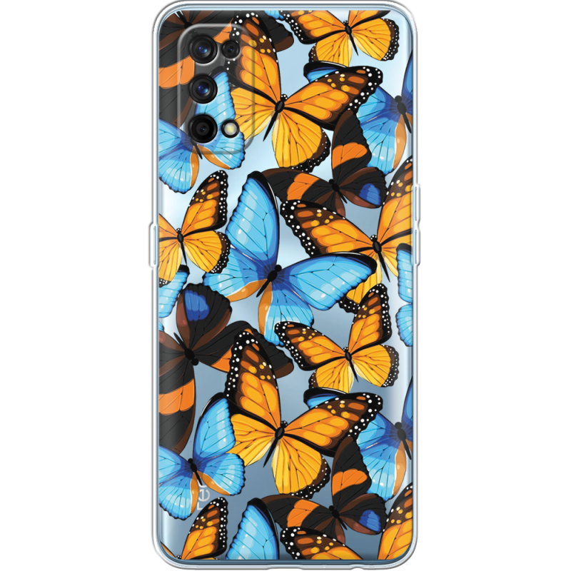 Прозрачный чехол BoxFace Realme 7 Pro Butterfly Morpho