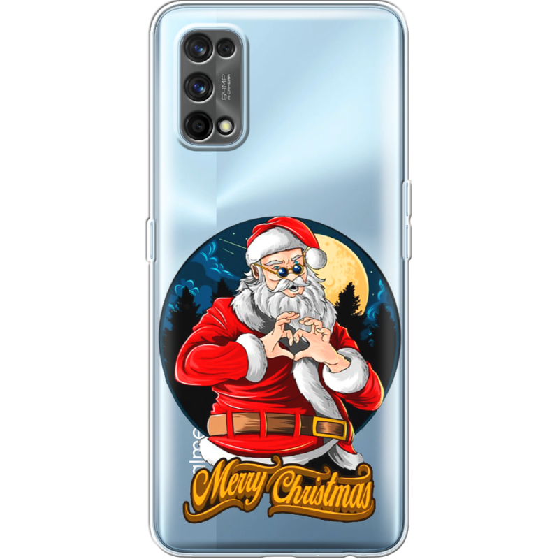 Прозрачный чехол BoxFace Realme 7 Pro Cool Santa