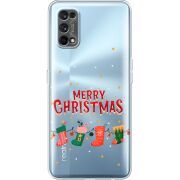 Прозрачный чехол BoxFace Realme 7 Pro Merry Christmas