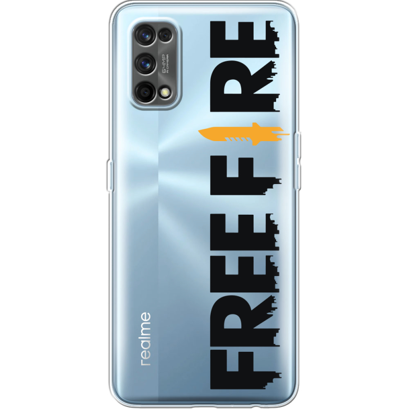 Прозрачный чехол BoxFace Realme 7 Pro Free Fire Black Logo