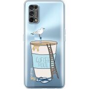 Прозрачный чехол BoxFace Realme 7 Pro Segull in Cofee Pool