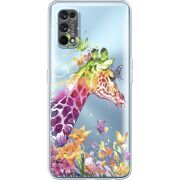 Прозрачный чехол BoxFace Realme 7 Pro Colorful Giraffe