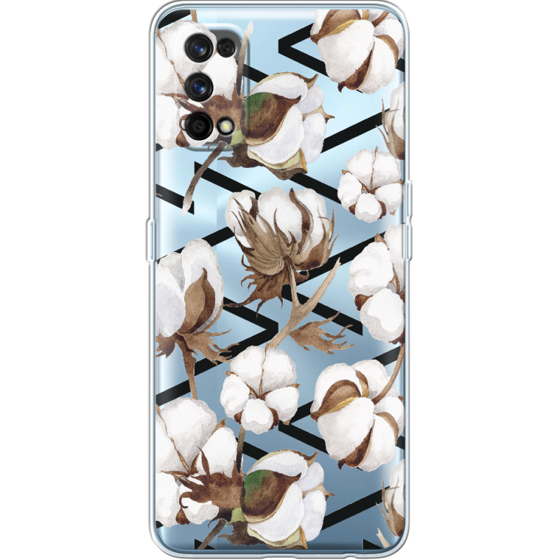 Прозрачный чехол BoxFace Realme 7 Pro Cotton flowers