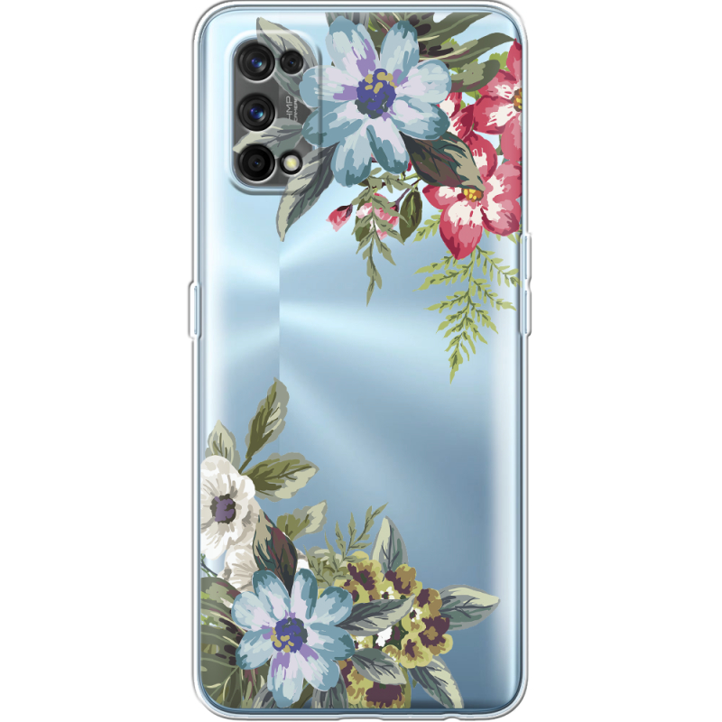 Прозрачный чехол BoxFace Realme 7 Pro Floral