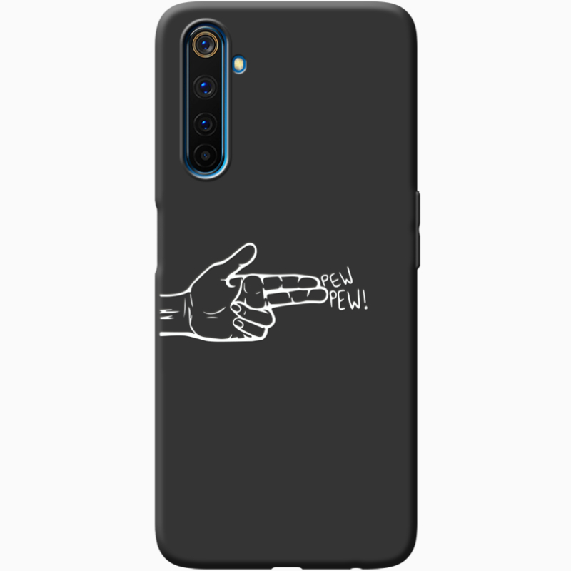 Черный чехол BoxFace Realme 6 Pro Pew Pew