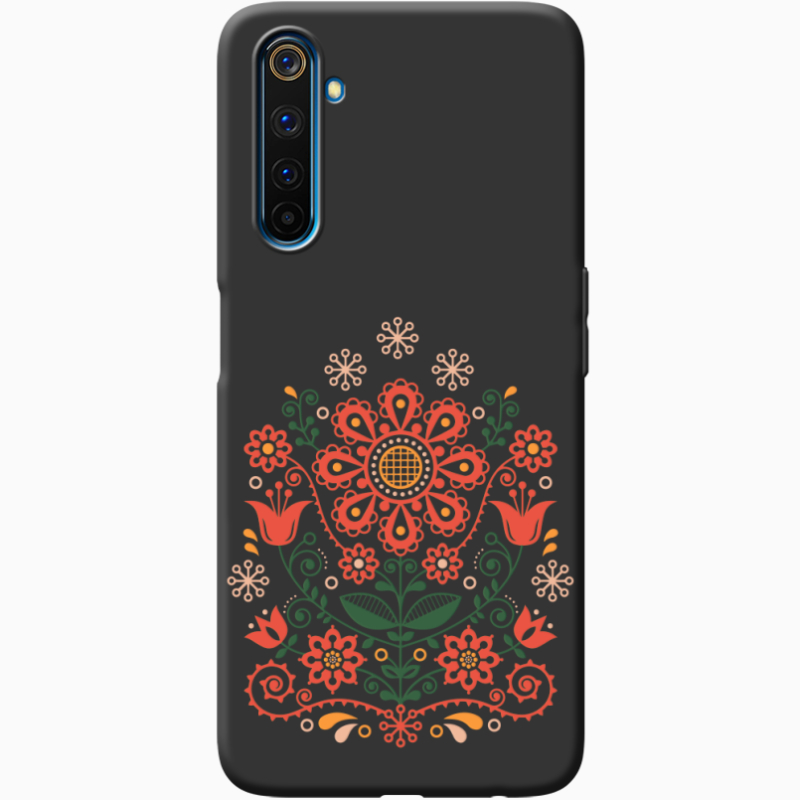 Черный чехол BoxFace Realme 6 Pro Ukrainian Ornament