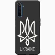 Черный чехол BoxFace Realme 6 Pro Тризуб монограмма ukraine