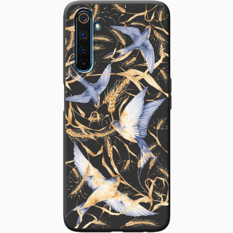 Черный чехол BoxFace Realme 6 Pro Ластівки