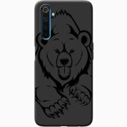 Черный чехол BoxFace Realme 6 Pro Grizzly Bear