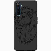 Черный чехол BoxFace Realme 6 Pro Lion