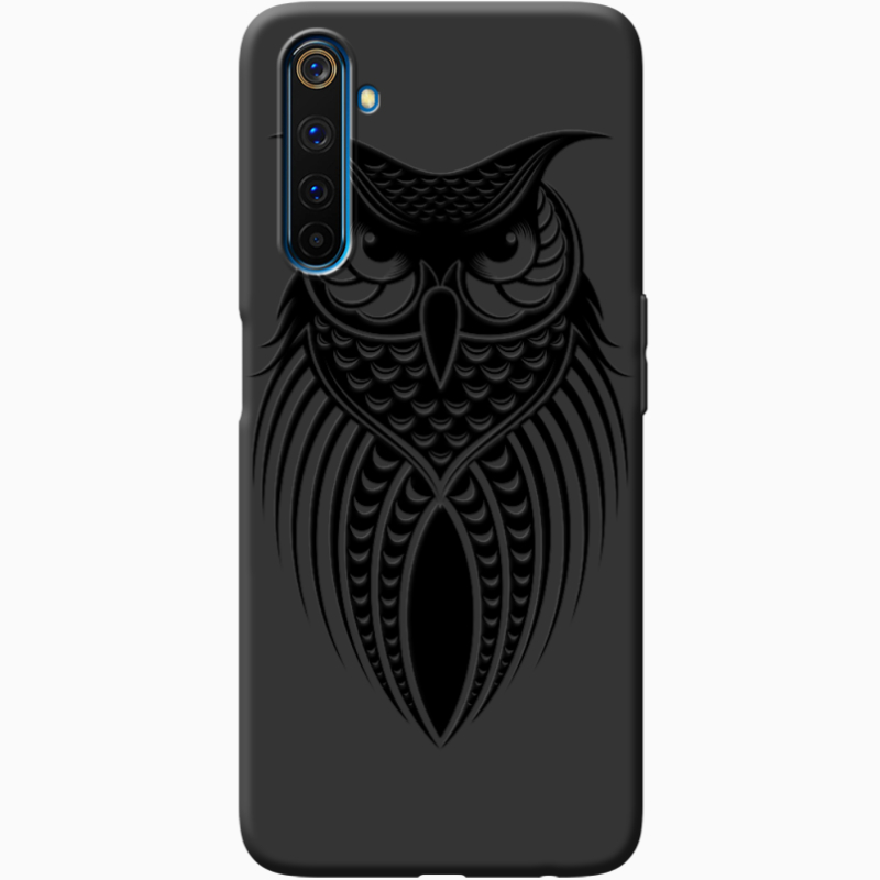 Черный чехол BoxFace Realme 6 Pro Owl