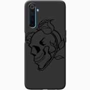 Черный чехол BoxFace Realme 6 Pro Skull and Roses