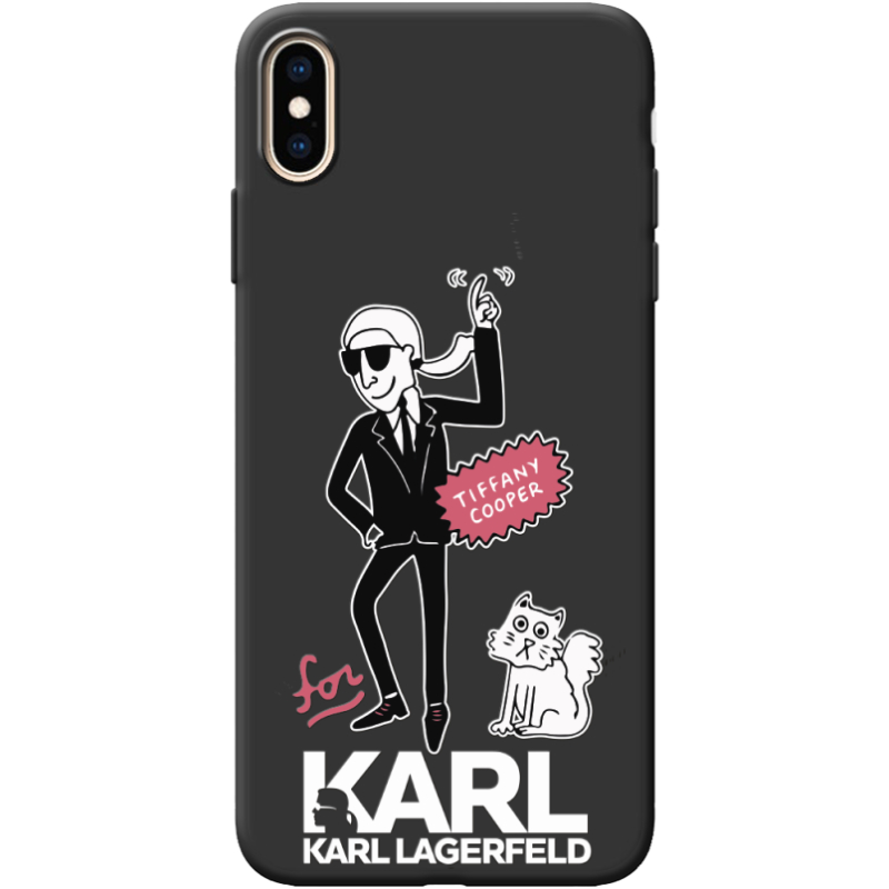 Черный чехол BoxFace Apple iPhone XS Max For Karl